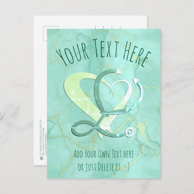 Doctor, nurse, paramedic, emergency gift template postcard (Front/Back)