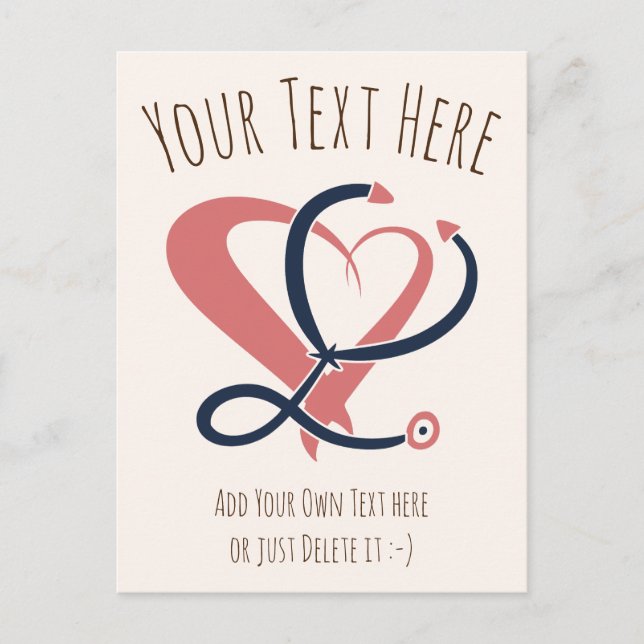 Doctor, nurse, paramedic, emergency gift template postcard (Front)