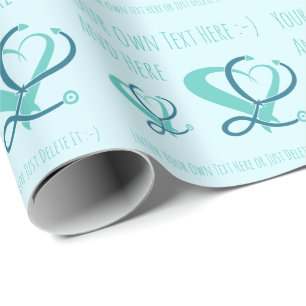 Doctor, nurse, paramedic, emergency gift template  wrapping paper
