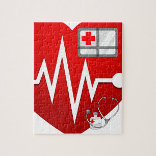 Doctor Nurse Sports Medicine Peace Love Destiny Jigsaw Puzzle