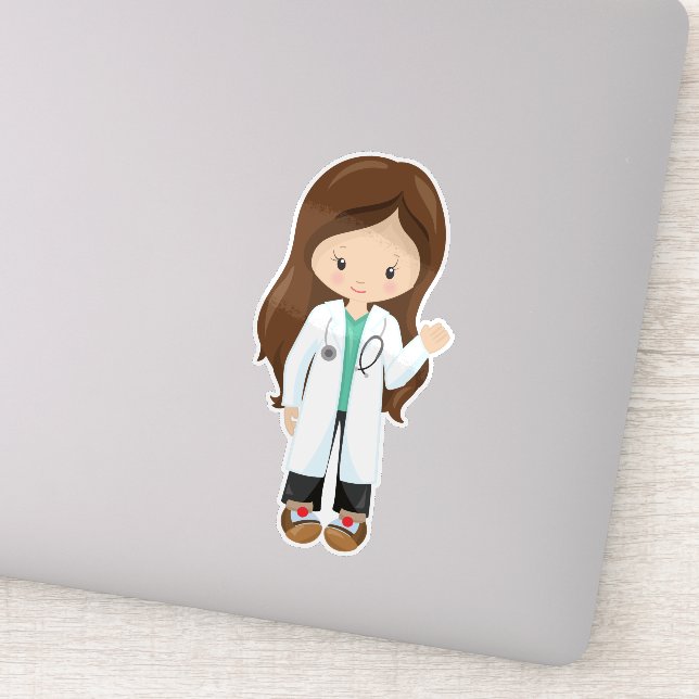 Doctor, Nurse, Stethoscope, Lab Coat, Brown Hair (Detail)