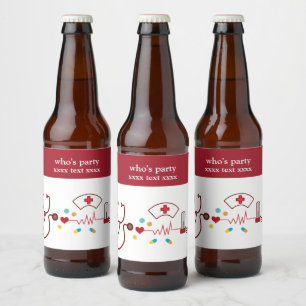 Doctor , Nursing, Medical, hospital Beer Bottle Label