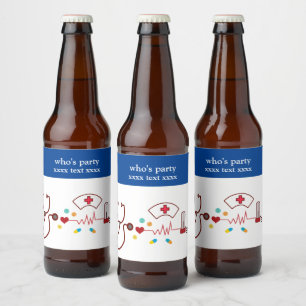 Doctor , Nursing, Medical, hospital Beer Bottle Label