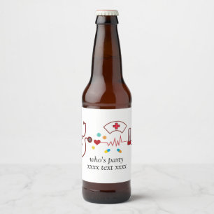 Doctor , Nursing, Medical, hospital Beer Bottle Label