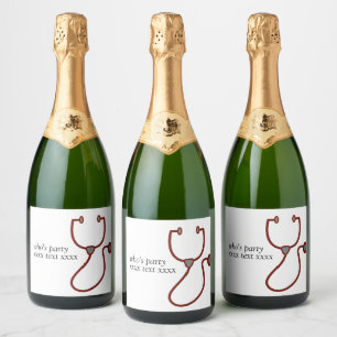 Doctor , Nursing, Medical, hospital Sparkling Wine Label