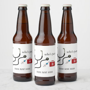 Doctor , Nursing, Medical, hospital Wine Label