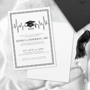 Doctor Nursing Medical School Graduation Party Invitation