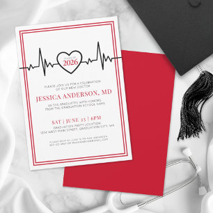 Doctor Nursing Medical School Graduation Party Invitation
