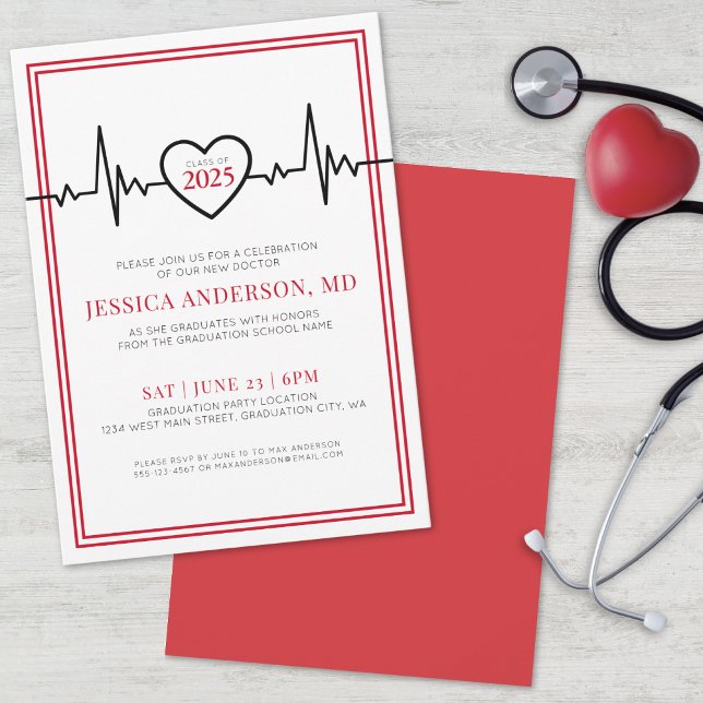 Doctor Nursing Medical School Graduation Party Invitation (Doctor Nursing Medical School Graduation Party Invitation )