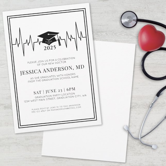 Doctor Nursing Medical School Graduation Party Invitation (Doctor Nursing Medical School Graduation Party Invitation)
