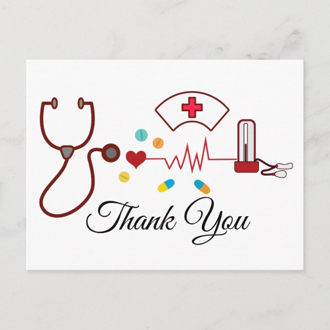 Doctor , Nursing, Medical thank you card (Front)