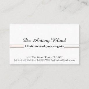 Doctor Obstetrician-Gynaecologist Business Card