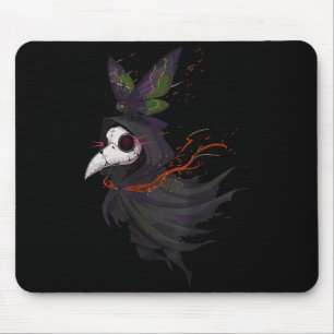 Doctor Occult Face Plague Gothic Cottagecore Moth Mouse Pad
