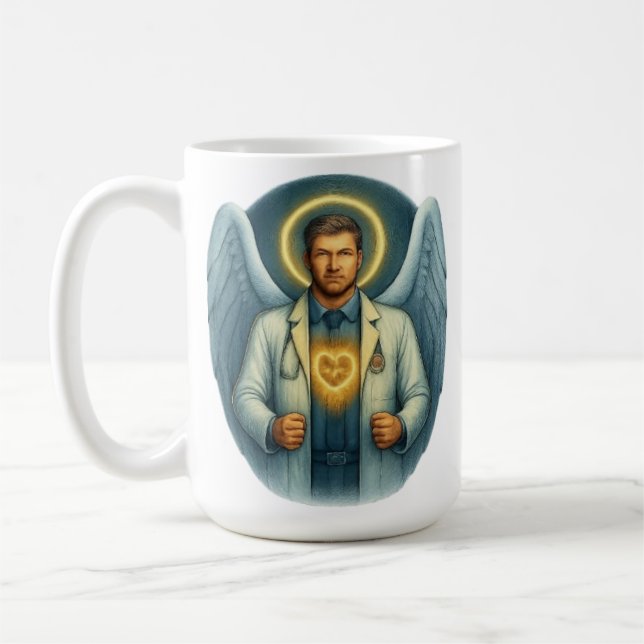 Doctor of Light – Angelic Healer Water Bottle Coffee Mug (Left)