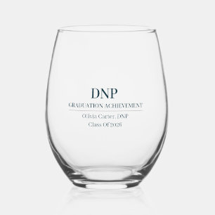 Doctor of Nursing Practice Custom Name Since Year Stemless Wine Glass