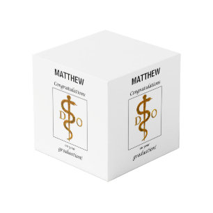 Doctor of Osteopathy Graduation Congratulations Cube