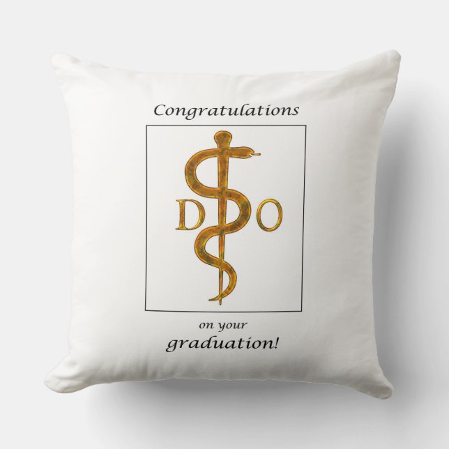Doctor of Osteopathy Graduation Congratulations Cushion (Front)