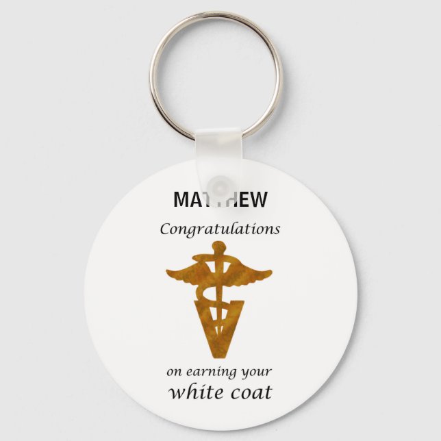 Doctor of Osteopathy Graduation Congratulations Key Ring (Front)
