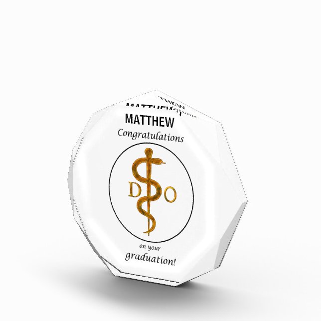 Doctor of Osteopathy Graduation Congratulations Photo Block (Right)