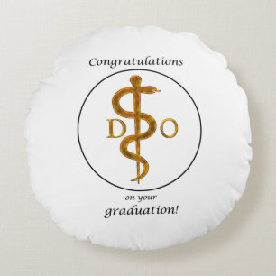 Doctor of Osteopathy Graduation Congratulations Round Cushion