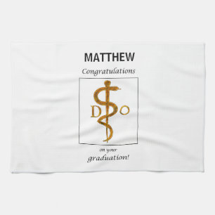 Doctor of Osteopathy Graduation Congratulations Tea Towel