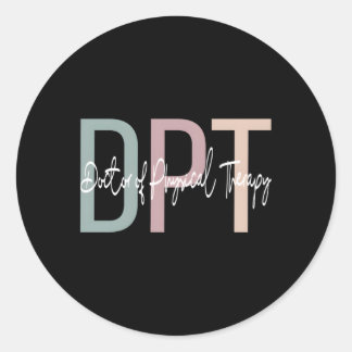 Doctor Of Physical Therapy Boho Dpt Classic Round Sticker