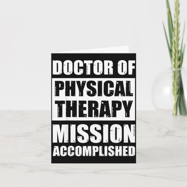 Doctor of physical therapy graduation dpt grads dp card (Front)