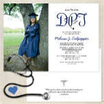 Doctor of Physical Therapy photo graduation Invitation<br><div class="desc">This fun DPT graduation design can be used as an announcement,  save the date,  graduation ceremony invite,  or celebration invitation.  All text (except the DPT) can be changed to suit your needs.  Need another colour or initials?  Please contact the designer at info@lemontreecards.com</div>