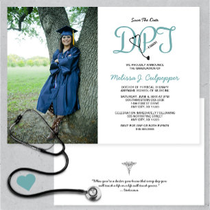 Doctor of Physical Therapy photo graduation Invitation