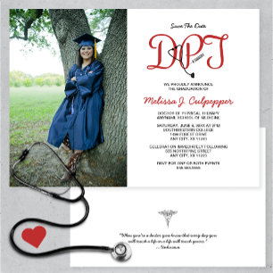 Doctor of Physical Therapy photo graduation Invitation
