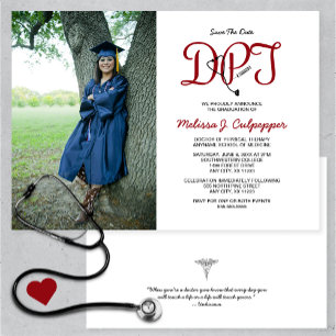 Doctor of Physical Therapy photo graduation Invitation
