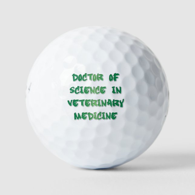 Doctor of Science in Veterinary Medicine Golf Balls (Front)