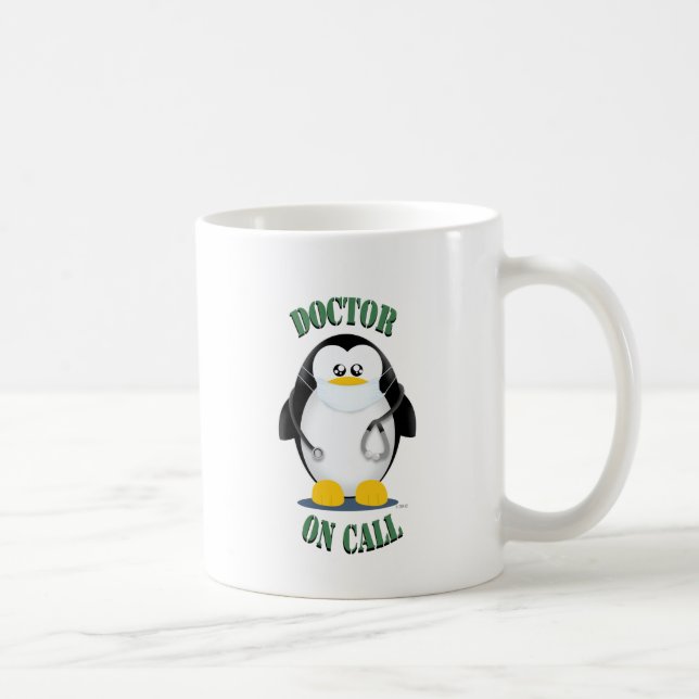 Doctor on Call Penguin Coffee Mug (Right)