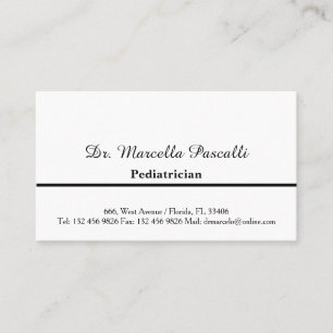 Doctor Paediatrician Orange Business Card