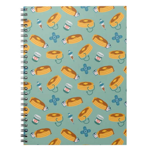 Doctor Pancakes Pale Green Notebook (Front)