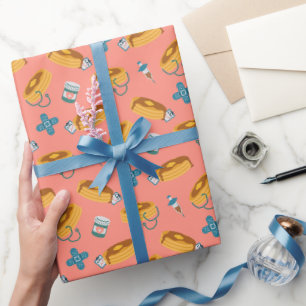 Doctor Pancakes Pink Wrapping Paper