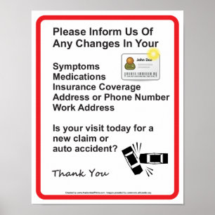 Doctor Patient Information Wall Sign #1