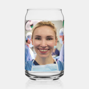 Doctor Photo Customize Personalize Can Glass