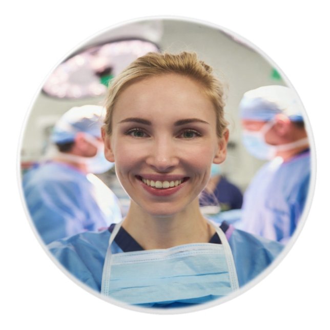 Doctor Photo Customize Personalize Ceramic Knob (Front)