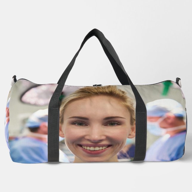Doctor Photo Customize Personalize Duffle Bag (Front)