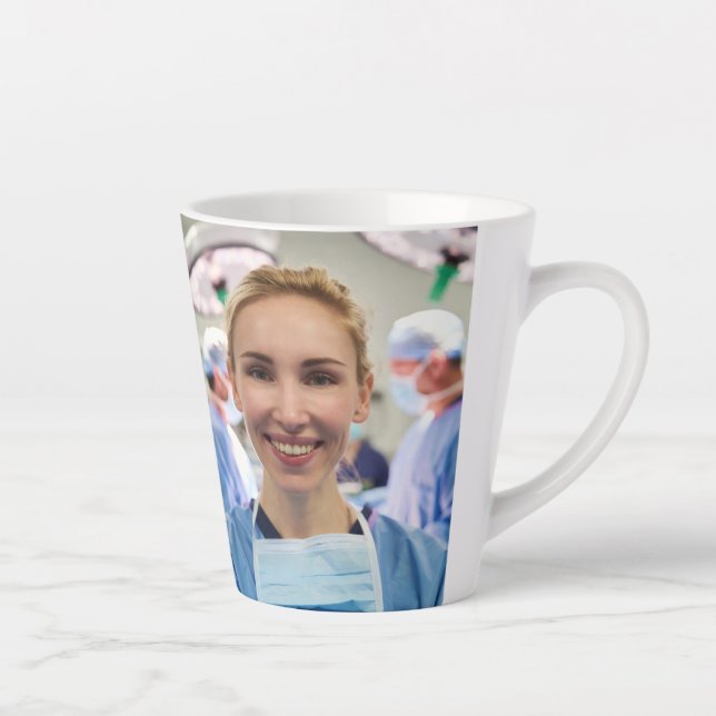 Doctor Photo Customize Personalize Latte Mug (Right)