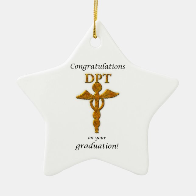 Doctor Physical Therapy Graduation Congratulations Ceramic Ornament (Front)