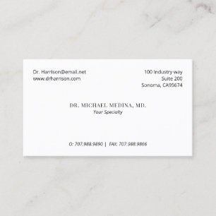 Doctor Physician Appointment Reminder And  Business Card