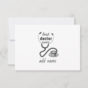 Doctor physician Hospital healthcare Customised  Thank You Card
