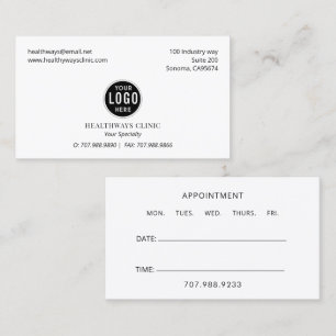 Doctor Physician Logo Appointment Reminder And  Business Card