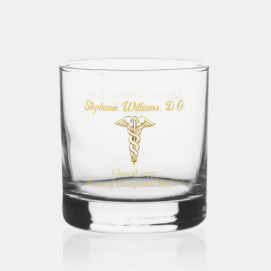 Doctor   Physician   Nurse Caduceus Name Class Whiskey Glass