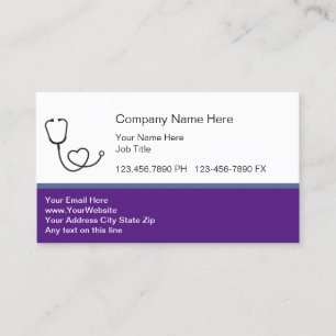 Doctor Physician Stethoscope Medical Hospital  Business Card