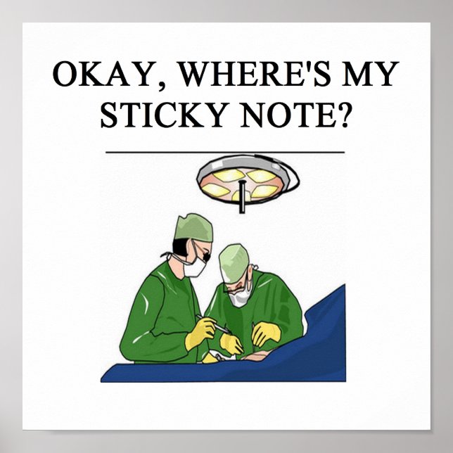 doctor physician  surgeon humour poster (Front)
