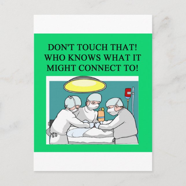 doctor physician surgeon joke postcard (Front)