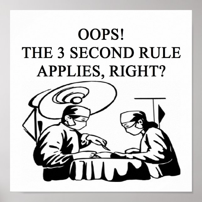 doctor physician surgeon joke poster (Front)